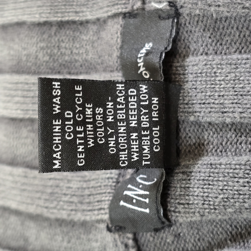 INC Gray Ribbed Cotton Zipper Shirt Jacket - Picture 5 of 7
